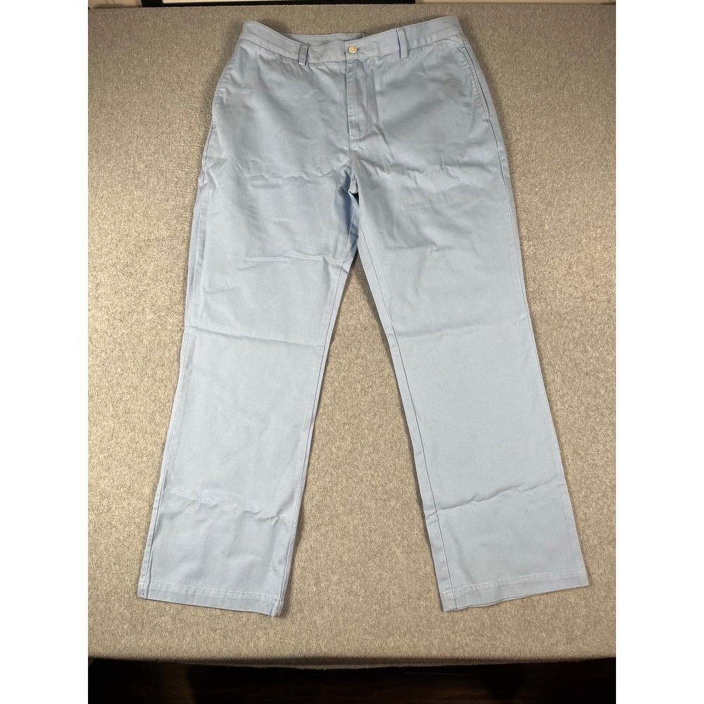 Vineyard Vines Mens Club Pant Light Blue Chino Trousers Twill 35x32 (35x30.5)